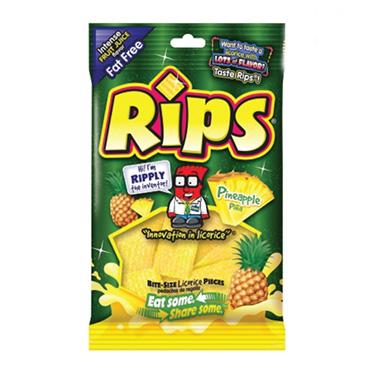 Rips Bites Pineapple 4oz Bag